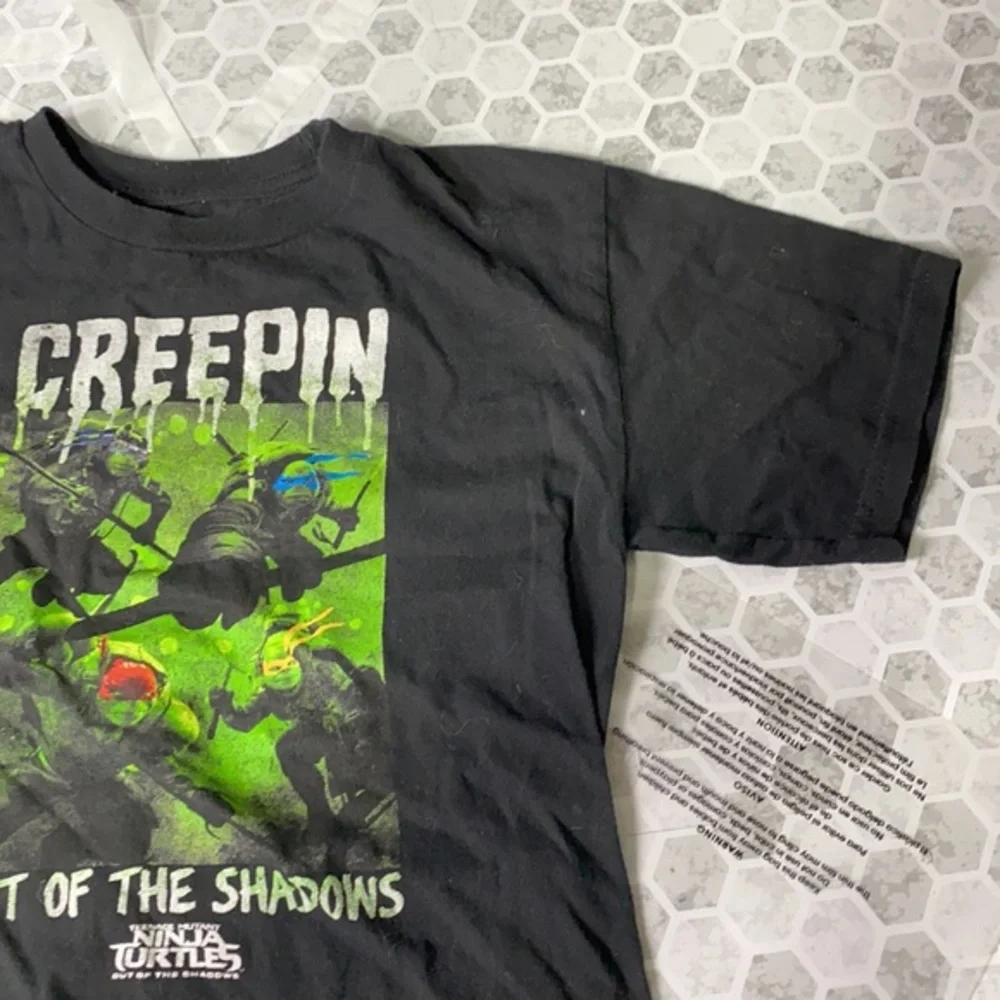 Ninja Turtles Small Black Short Sleeve Out of the Shadows Graphic T Shirt